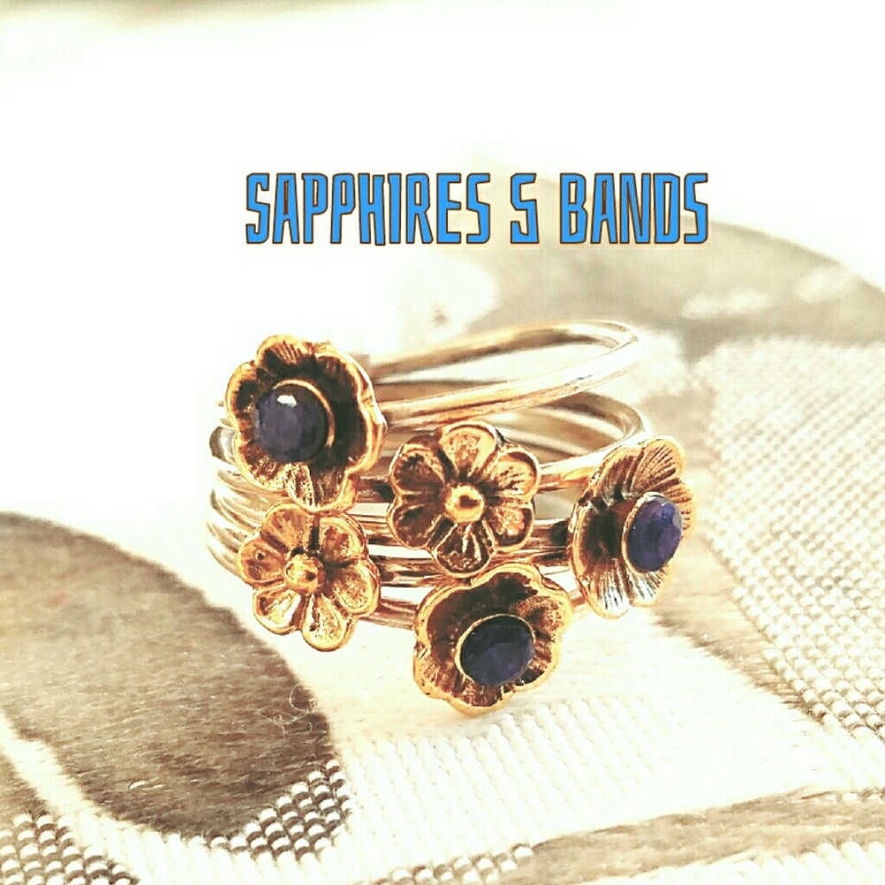 Genuine Sapphire / Sterling Silver Ring